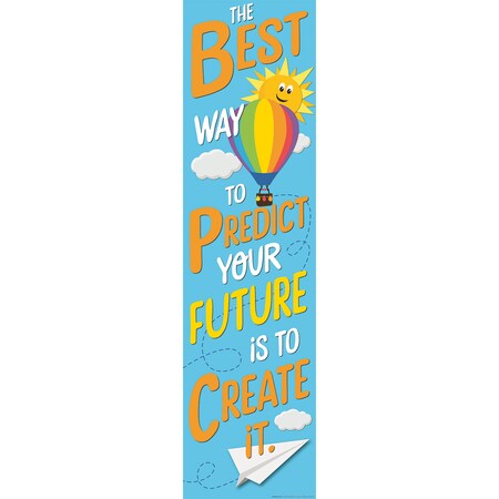 Growth Mindset Predict Your Future Vertical Banner, 12in X 45in